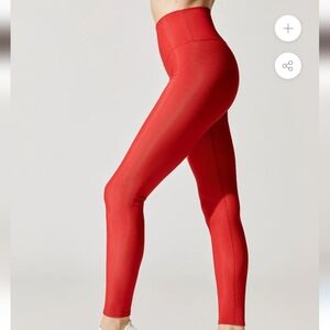 Beach Riot Ayla Legging Red Ribbed Size Large NWT